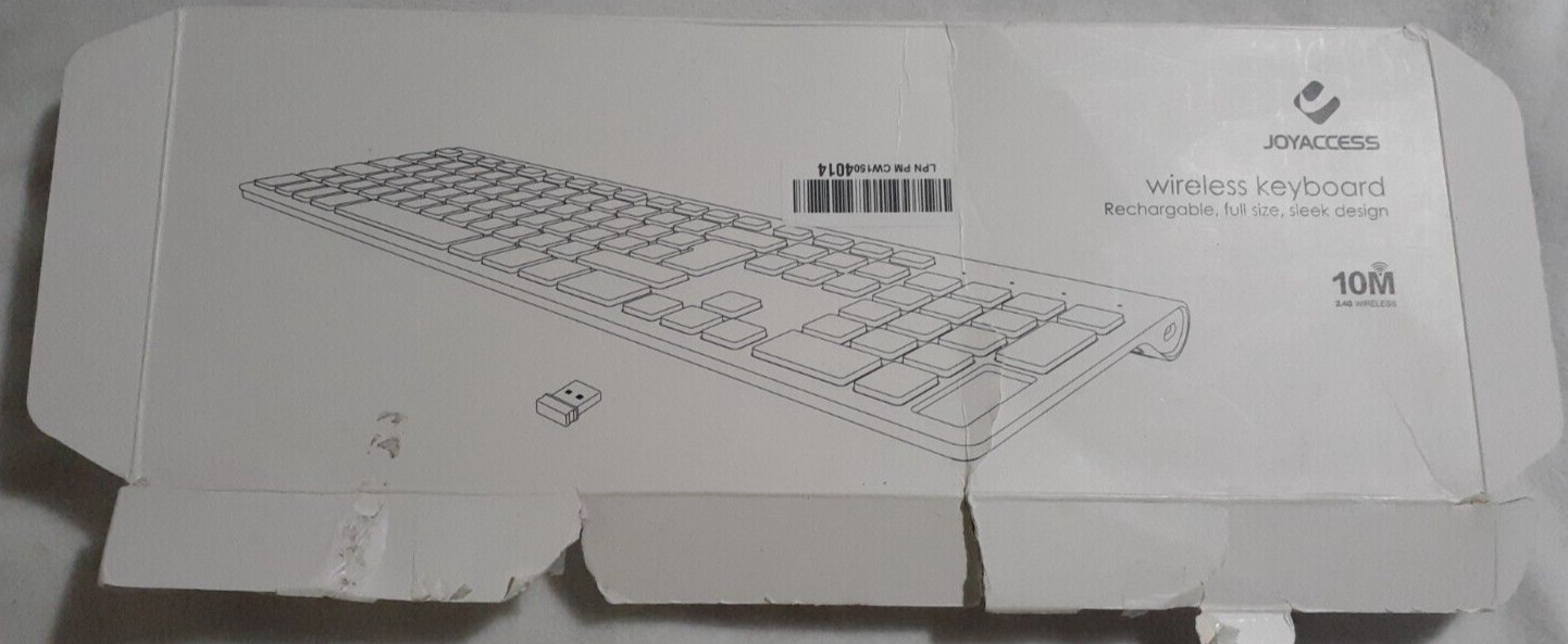 Joyaccess KB4US 2.4G Silver Wireless Keyboard&Dongle**FOR PARTS ONLY** SEE NOTES
