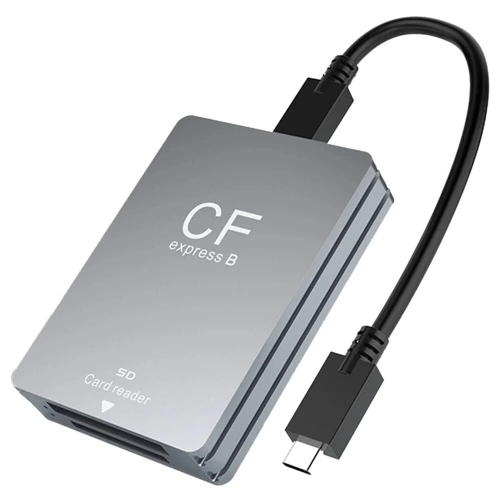 CFexpress Type B & SD Card Reader, USB 3.2 Gen 2 10Gbps High-Speed Adapter