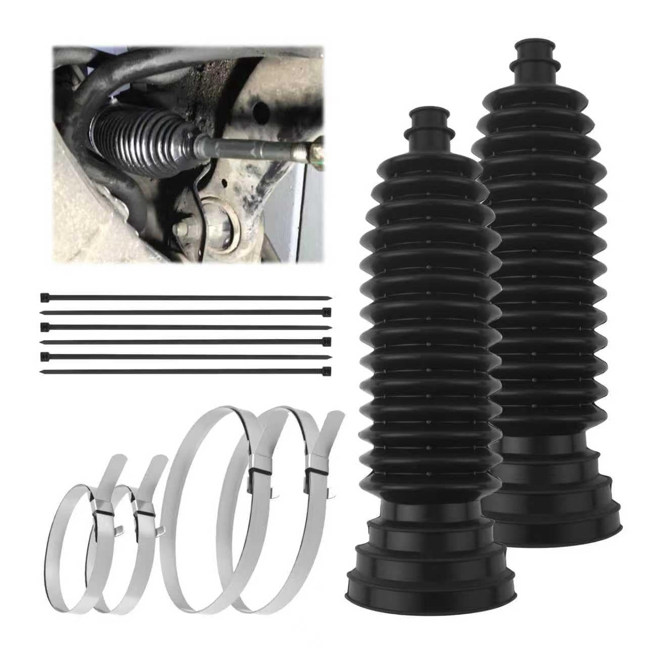 2PCS Thick Silicone Car Inner Tie Rod Boot Upgrade Large Caliber,Cuttable Car...