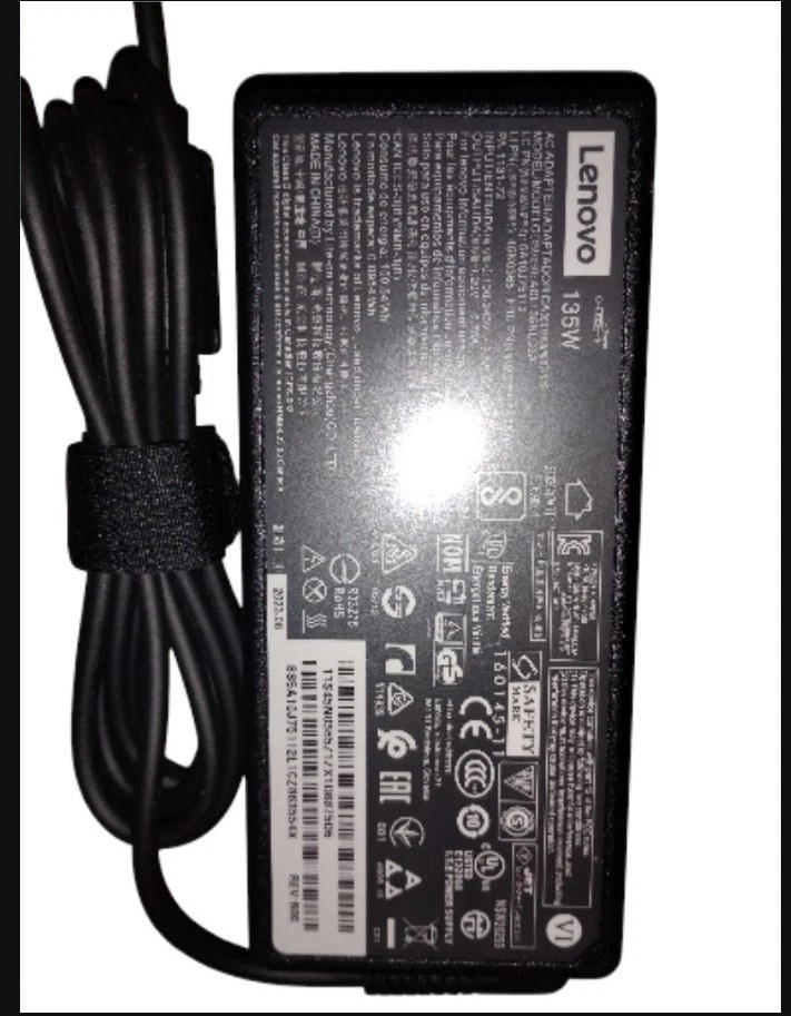 New Lenovo 135W 20V AC Adapter Slim Square tip 45N0362 45n0554