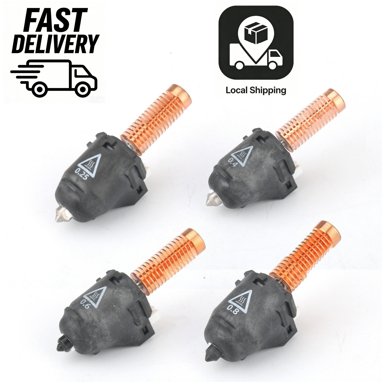 0.25+0.4+0.6+0.8mm Extruder Nozzle for Flashforge AD5M/AD5M Pro 3D Printer Parts
