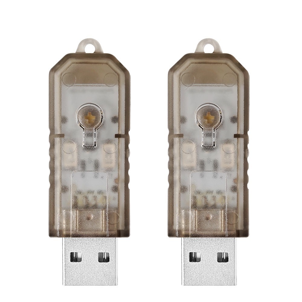 2X USB Car Ambient Light 3 Modes Touch Control LED Interior Atmosphere Lamp 5V
