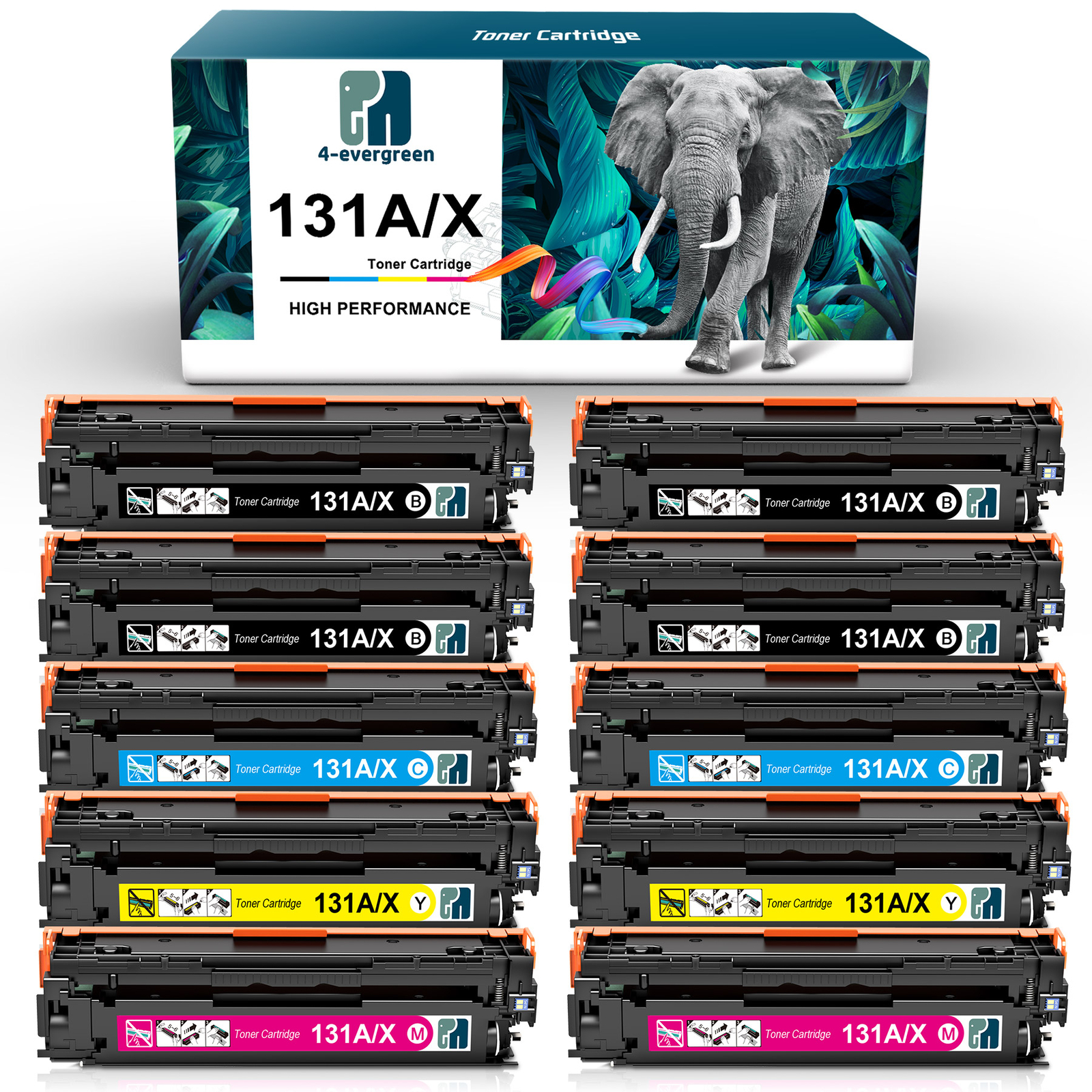 8 Toner Cartridges CF210A 131A High Yield Combo 2-Set For HP Laserjet M276n M251