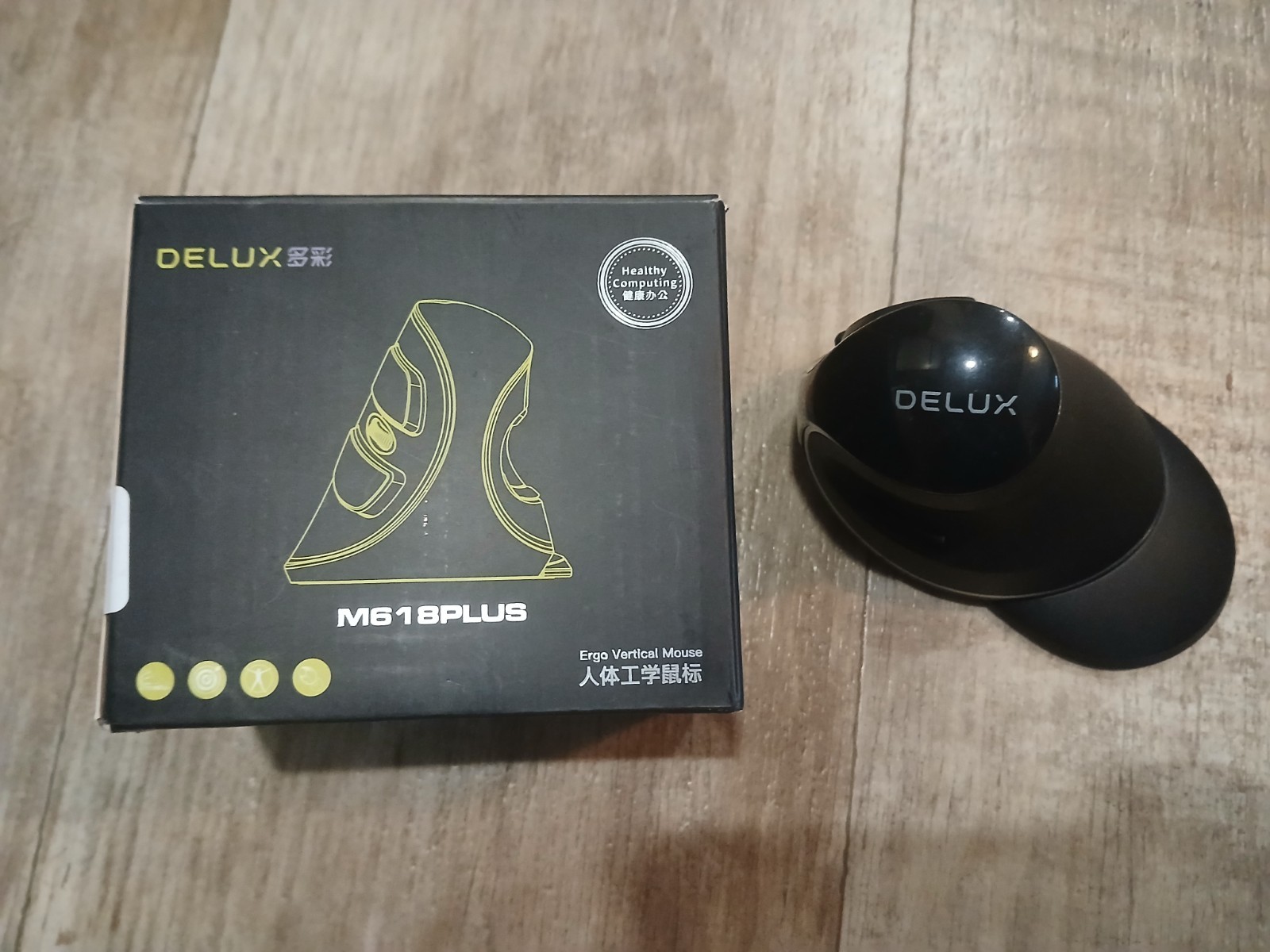 Delux M618 PLUS Vertical Gaming Wireless Mouse Tested & Working With USB DONGLE