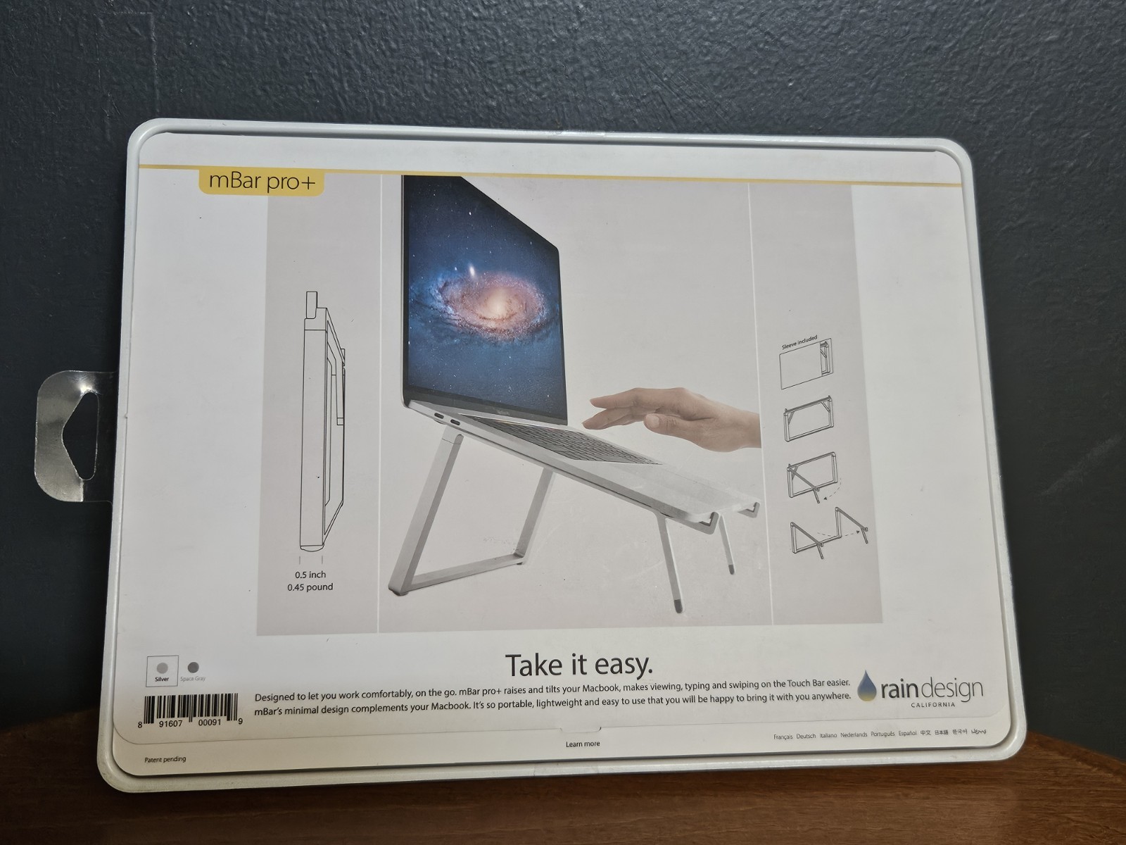 Rain Design mBar Pro+ Foldable Laptop Stand, 5.5" Elevated Height New
