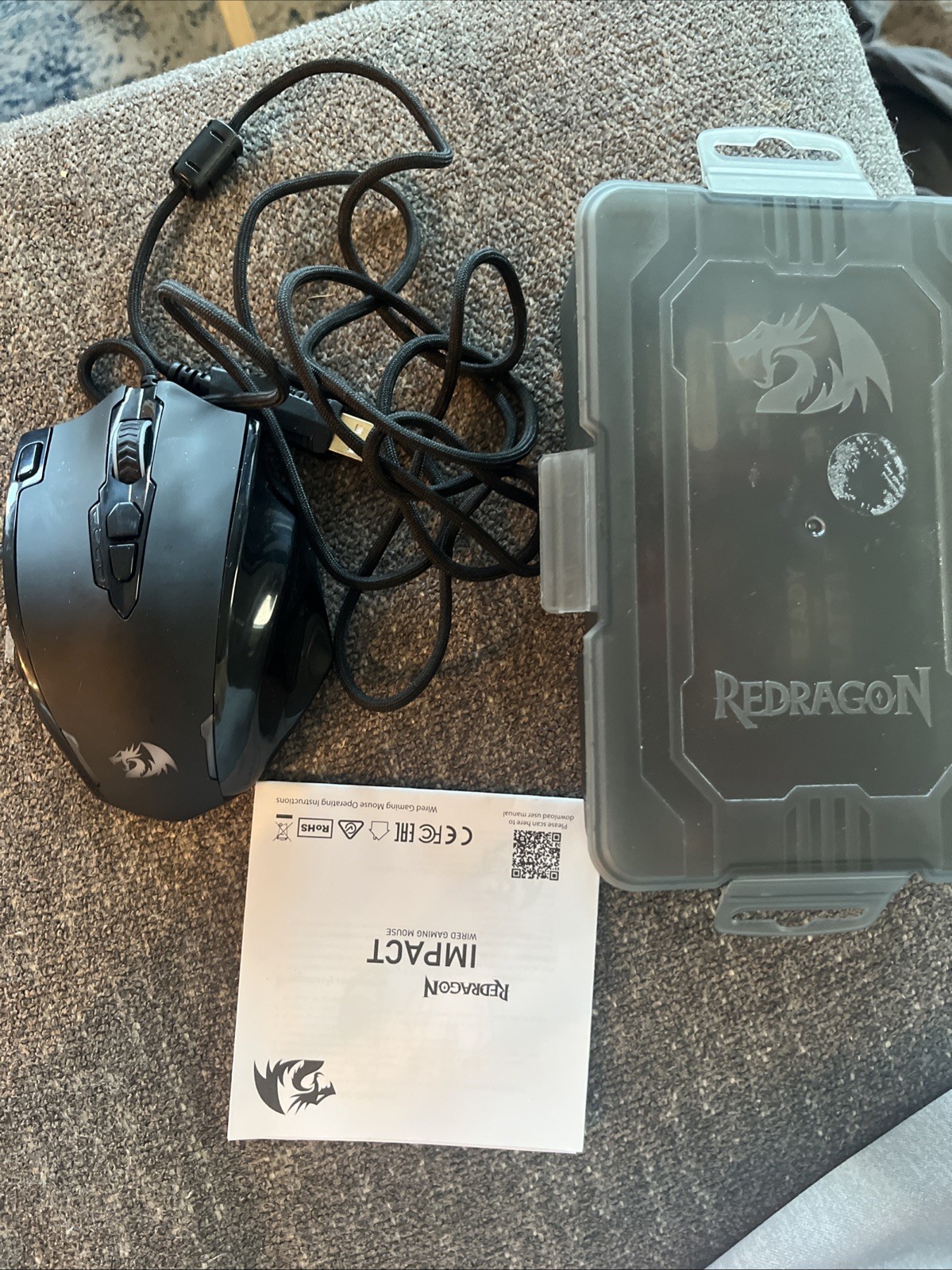 Red Dragon M908 Impact Wired Gaming Mouse Black RGB