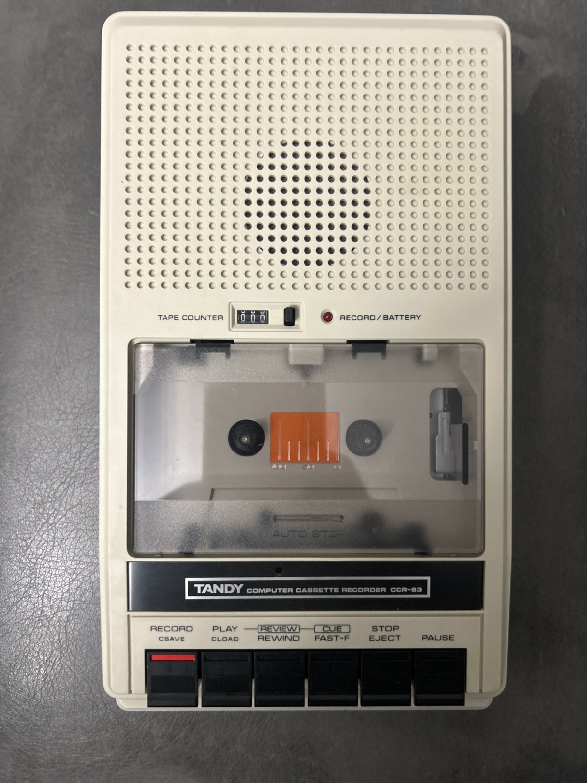 Tandy CCR-83 Computer Cassette Recorder Model 26-1384 & Electric Cord Excellent