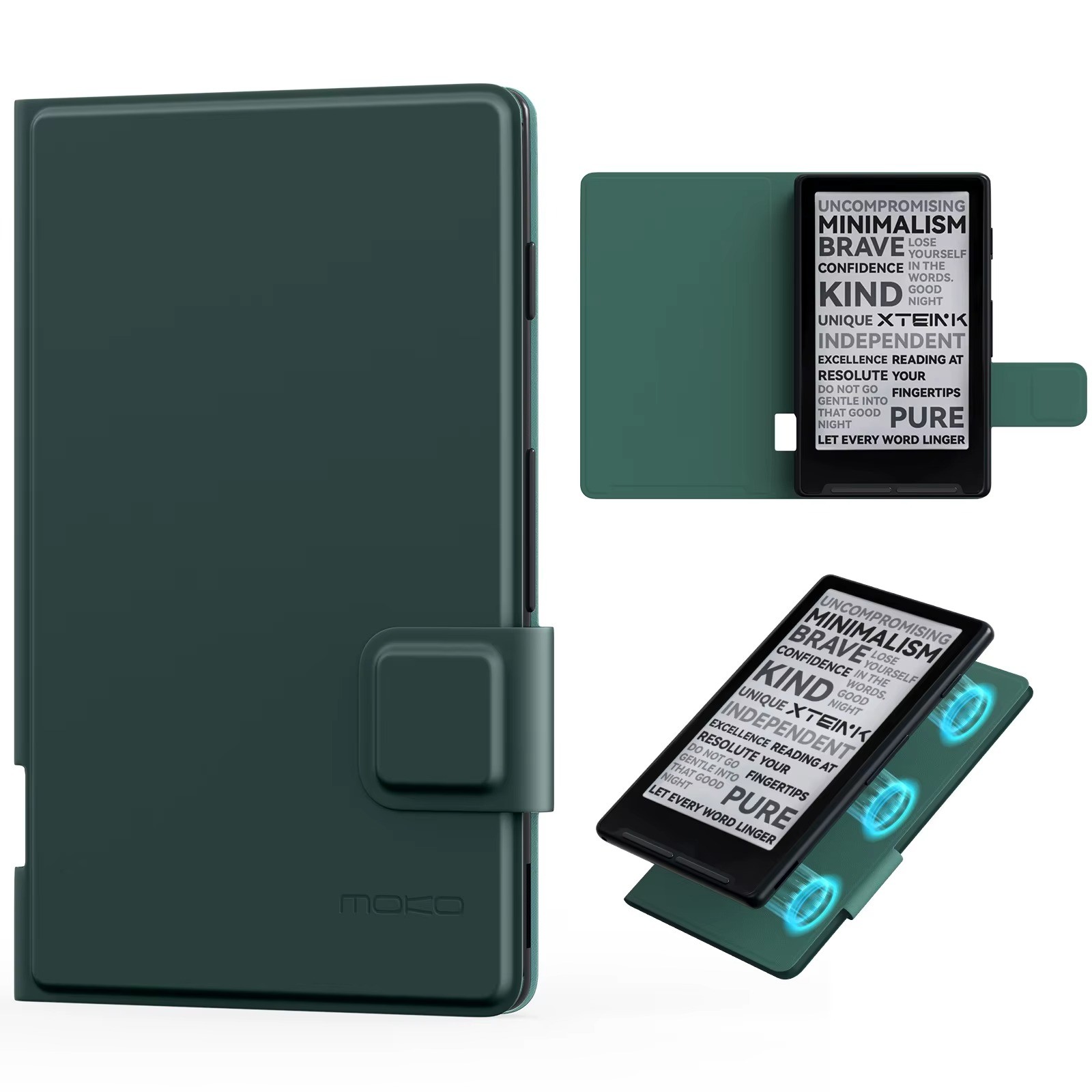 MoKo Magnetic Folio Case for X4 4.3" E-Reader, Slim PU Leather Cover