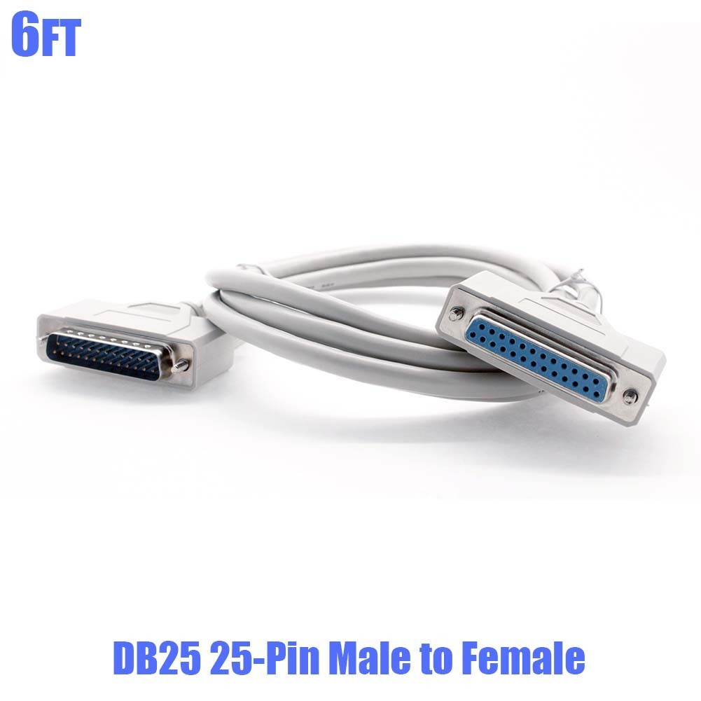 6FT DB25 DB 25 IEEE1284 25-Pin Male to Female M/F Parallel Cable Extension Cord