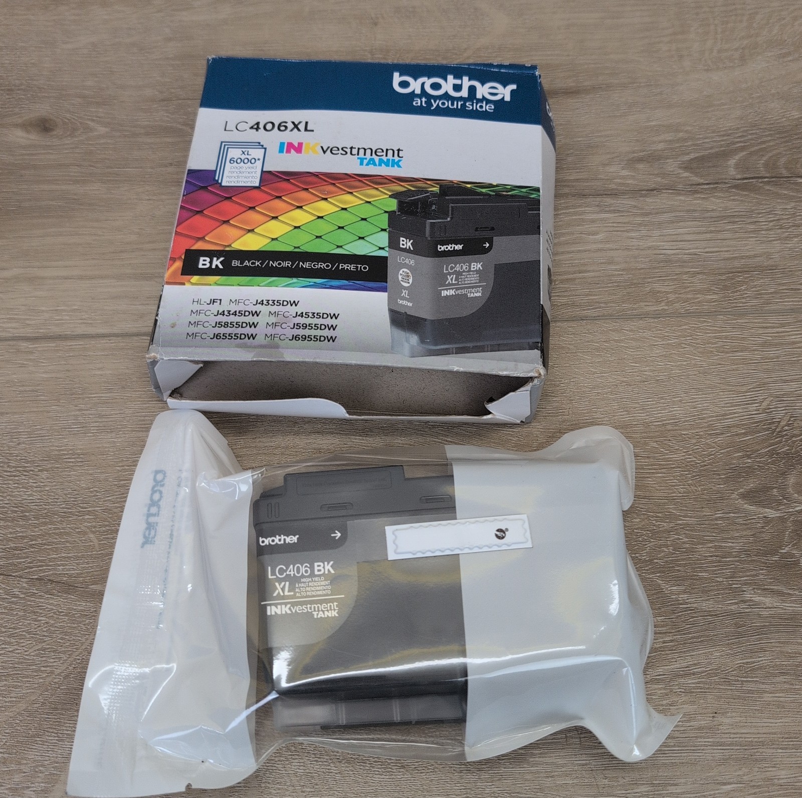 Brother LC406XL-BK Genuine High-Yield Ink Cartridge - Black New Open Box 