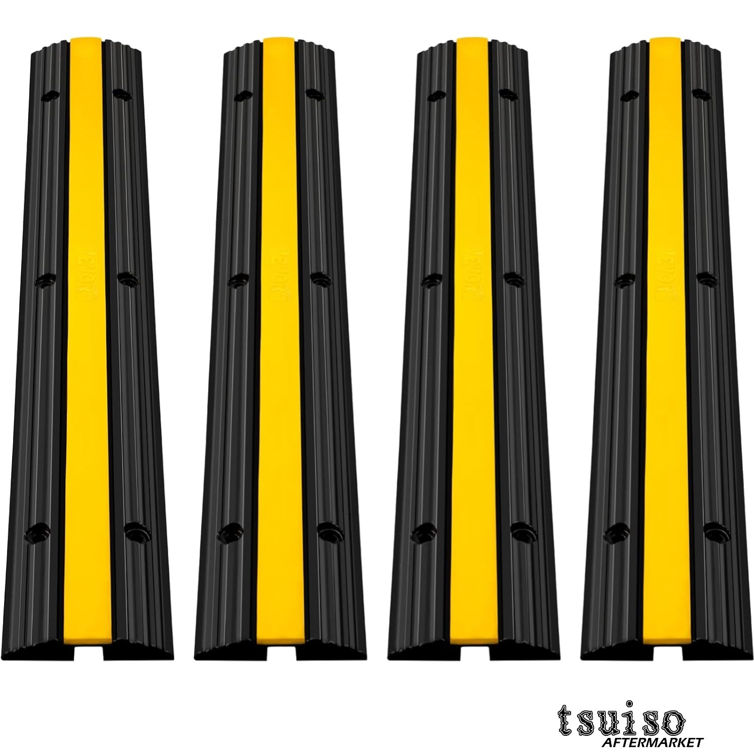 Slip-proof 4 Pack Cable Protector Ramps - Ideal for Indoor & Outdoor