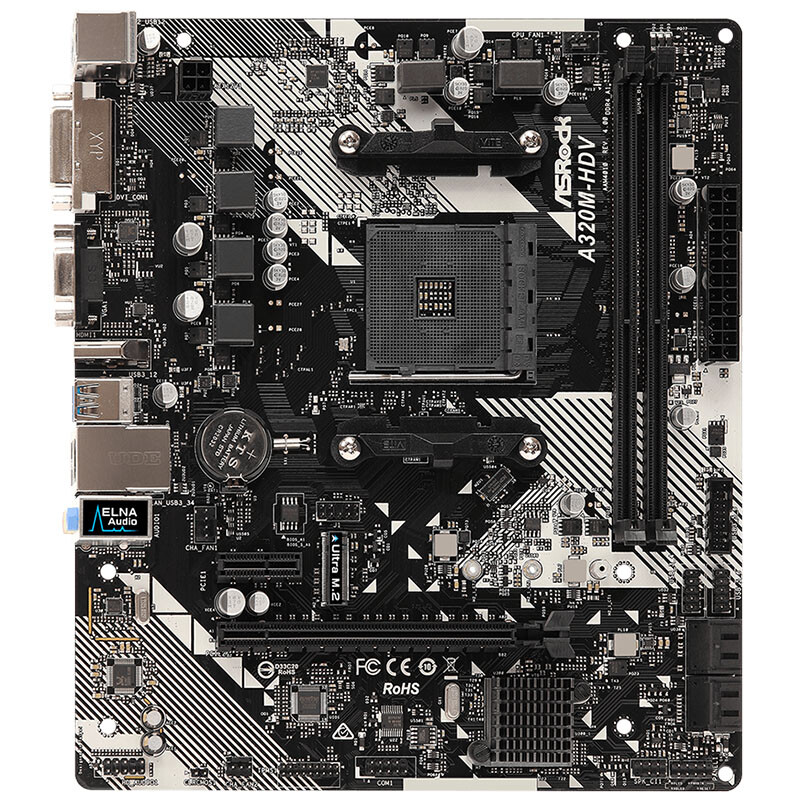 Tested FOR Asrock A320M-HDV R4.0 Motherboard AMD A320/AM4 Socket 32GB Mainboard