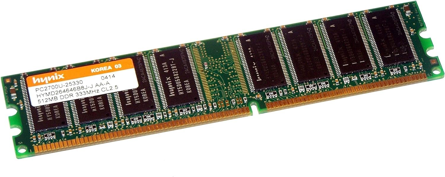 HYMD264646B8J 512MB PC2700 DDR-333MHz nonECC Unbuffered CL2.5 184-Pin 2.5V SDRAM
