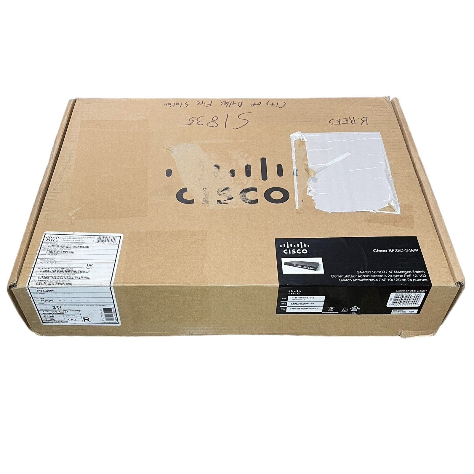 Cisco SF350-24MP 24-Port 10/100 PoE Managed Switch - New open box