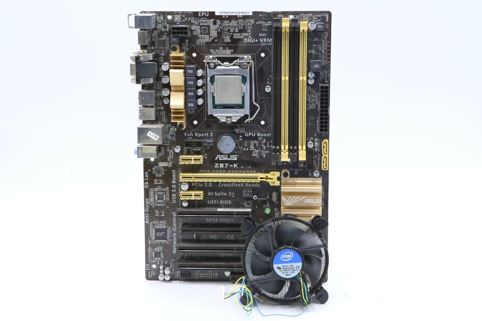 ASUS Z87-K LGA 1150 Intel Z87 ATX Motherboard + Intel i5 4690 3.5ghz CPU E61