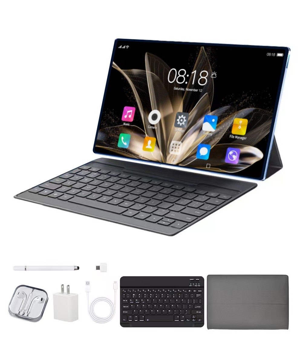New Tablet 10. 1 inch 256GB 512GB Android 12 Wifi 5G/4G Dual SIM Bundle Keyboard