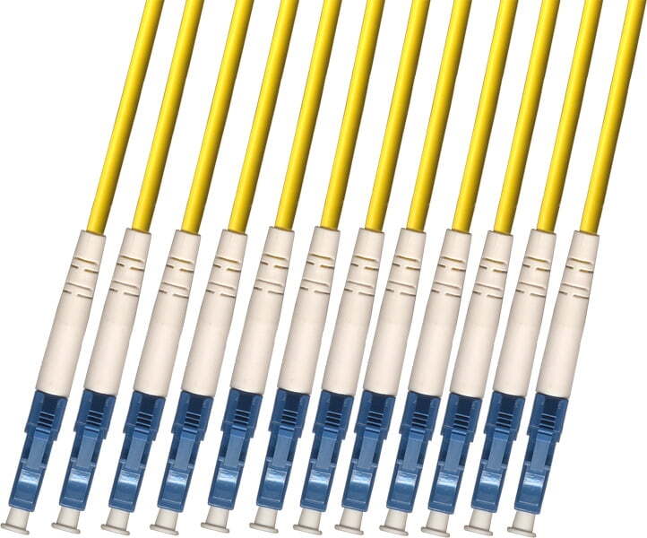 Direct Burial Outdoor LC 12 Strand Fiber Optic Cable Singlemode 9/125 20M