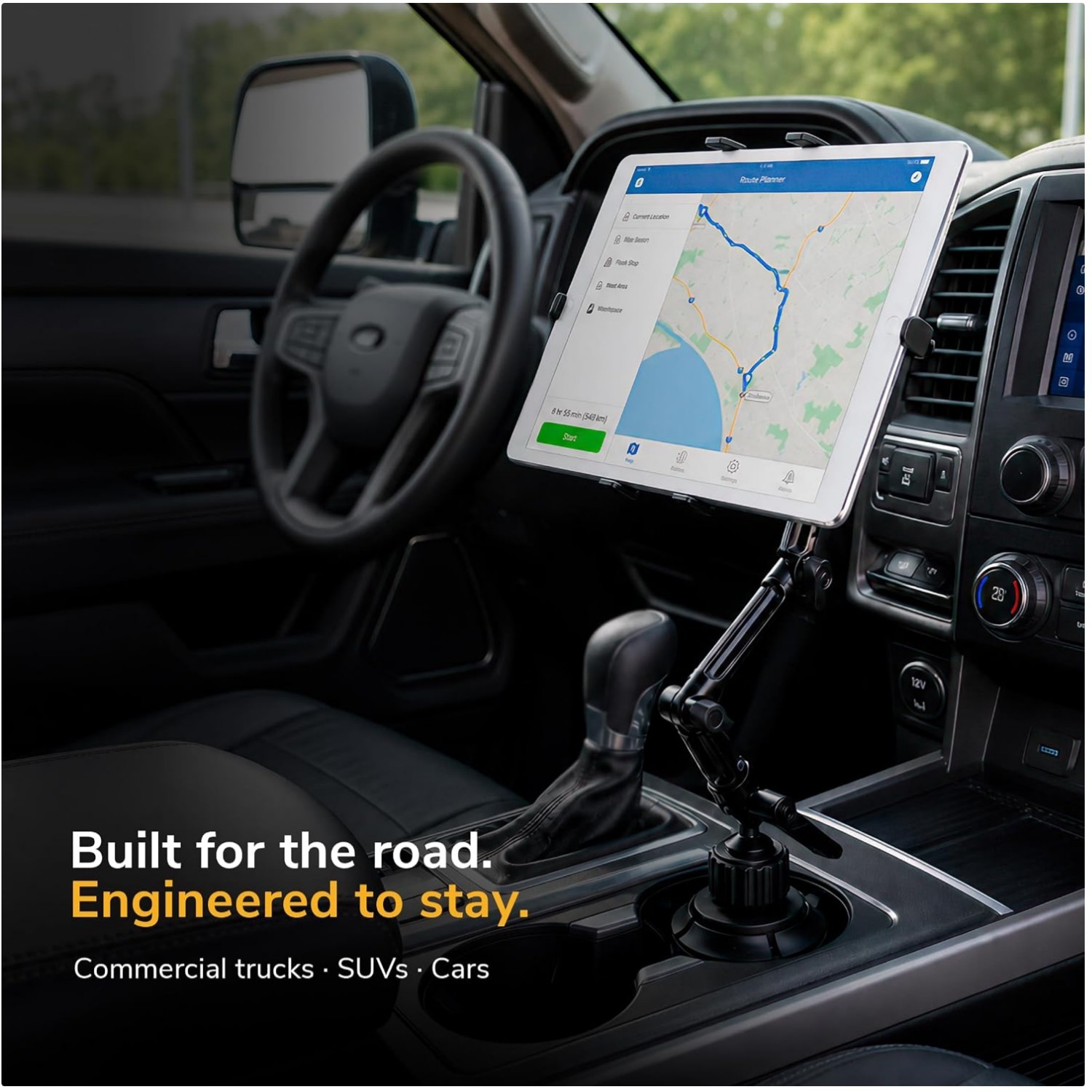 Heavy-Duty Aluminum Tablet Mount for Vehicles