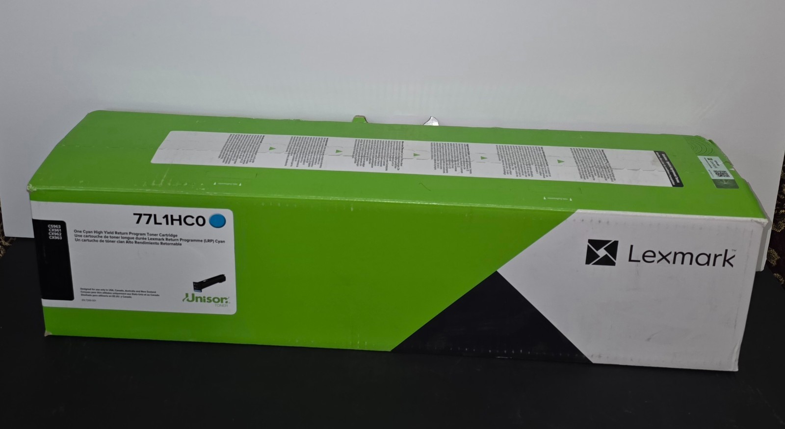 Lexmark 77L1HC0 Original Laser Toner Cartridge - Box - Cyan - 