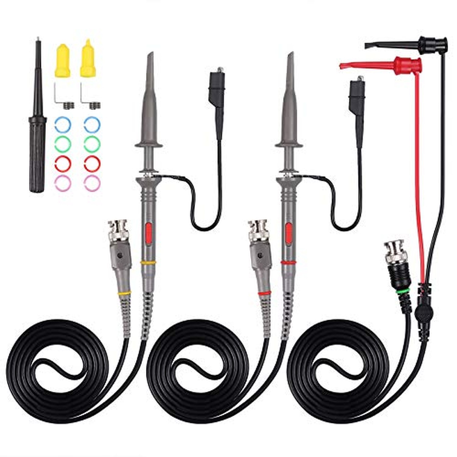 Proster 200MHz Scope Probe - P2200 1X/10X BNC with Mini Grabber Kit 2-Pack