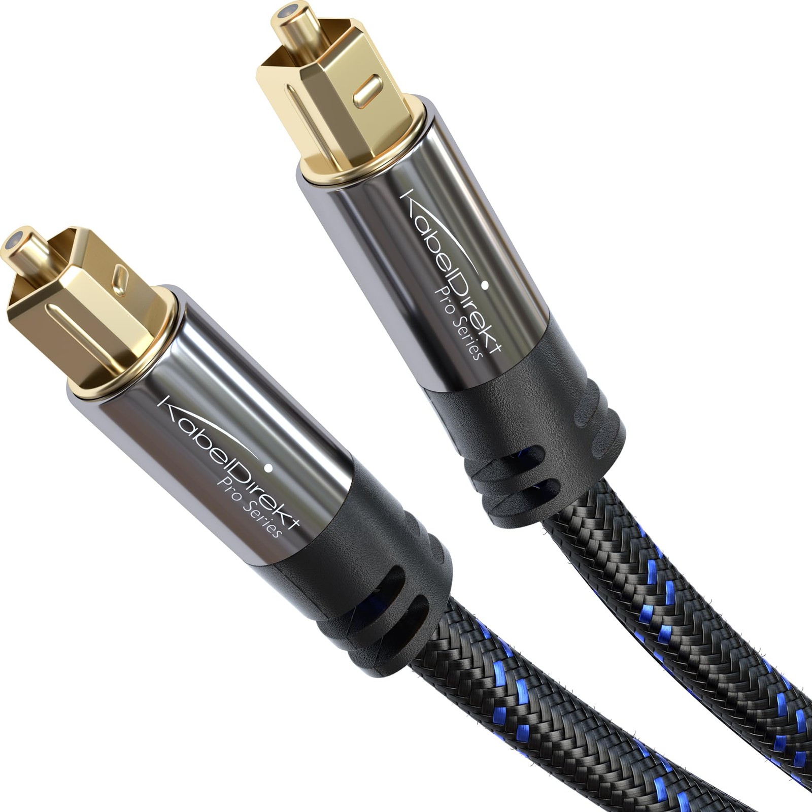 KabelDirekt – Optical Audio Cable – 6ft, Braided – 6 ft, Nylon Braiding