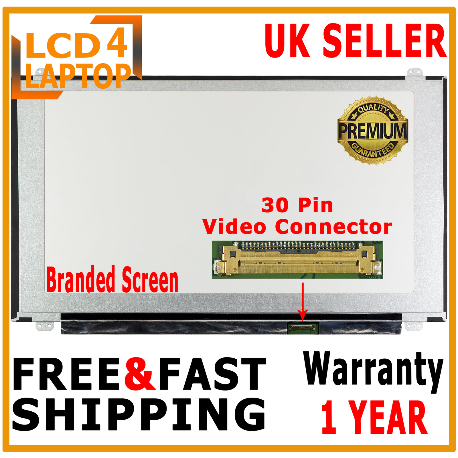ChiMei N156HGE-EAB Rev.C1 eDP Laptop Screen Replacement 15.6" LED FHD Non-IPS
