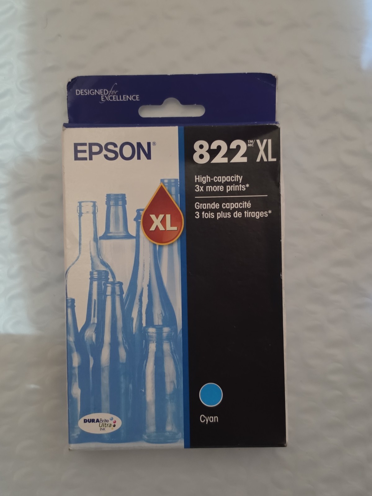 Sealed Genuine Epson 822XL High Capacity Cyan Cartridge Exp 01/29