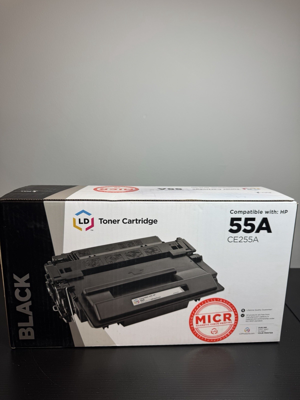LD Compatible HP 55A CE255A MICR Black Toner New Sealed LaserJet P3015 M525 M521
