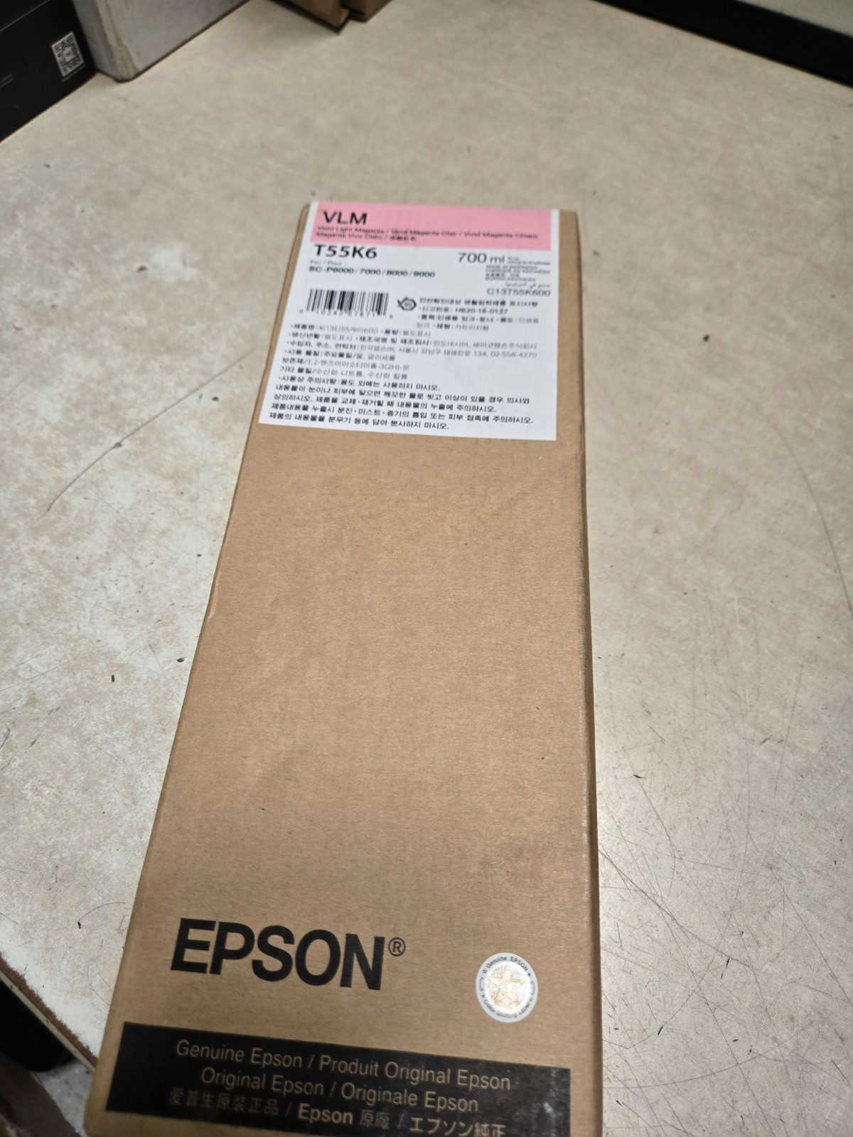 Genuine Ink Epson T55K6 Vivid Light Magenta Date: 2028 Sealed