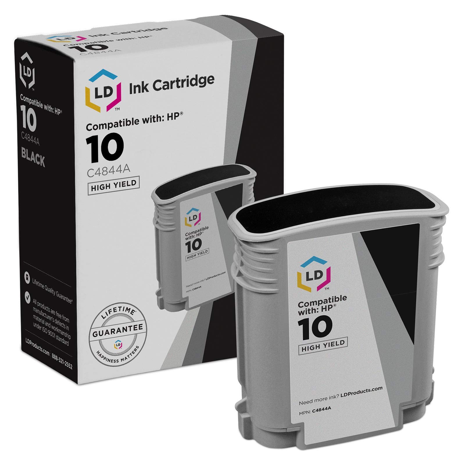 LD Products Replacement for HP 10 / C4844A High Yield Black Ink Cartridge