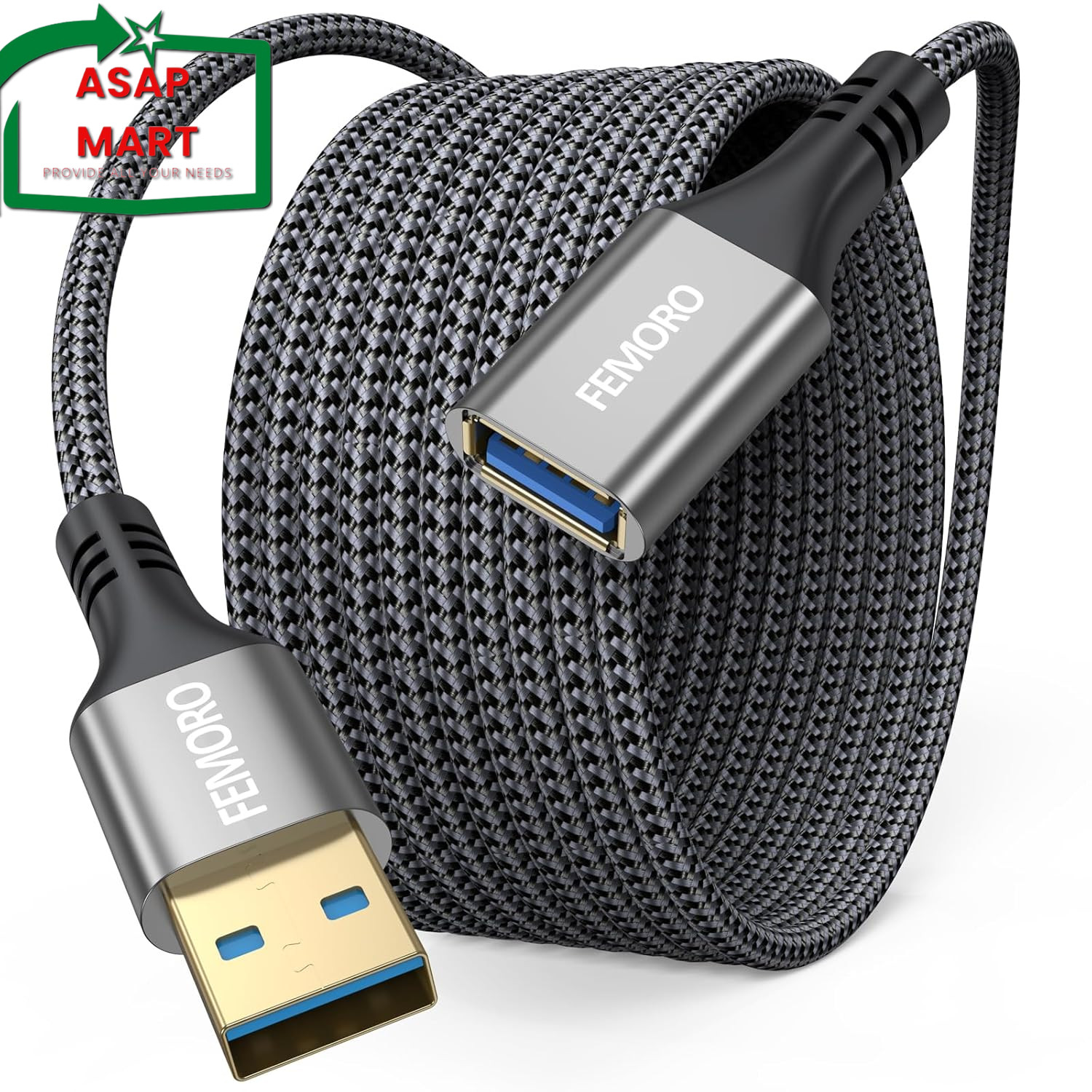 USB Extension Cable 15 Ft Long, USB Type a 3.0 Extender High Speed Data Transfer