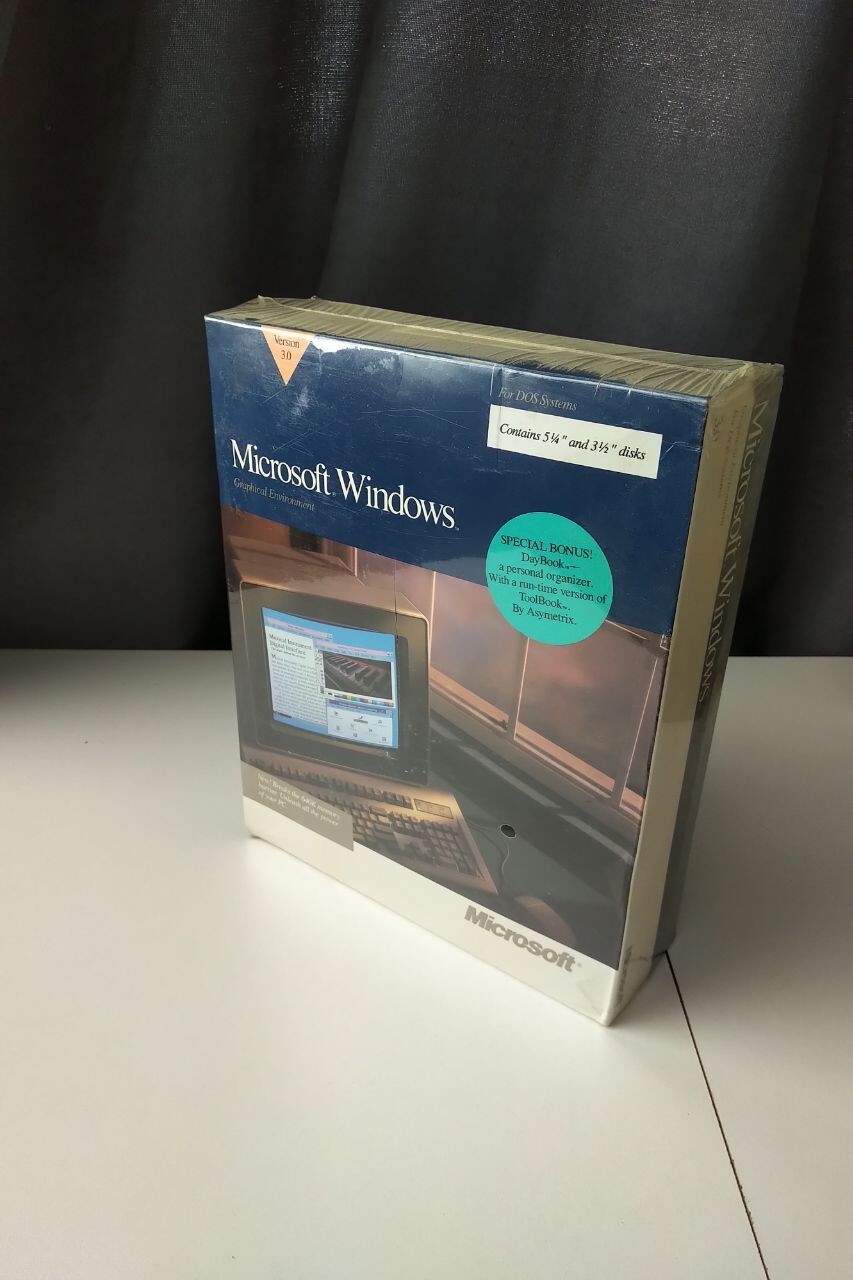Microsoft Windows Graphical Environment for DOS - Sealed with Bonus Daybook