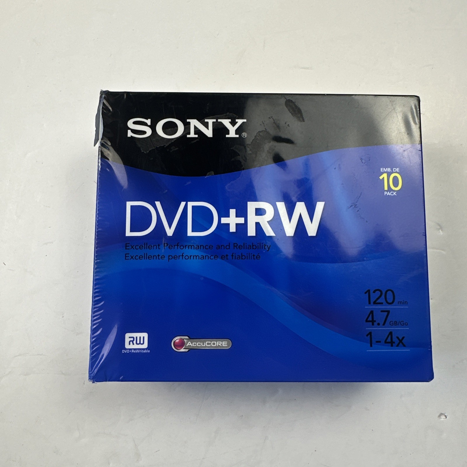 Sony 10 Pack DVD+RW 120 Minutes 4.7 GB Compact Discs NEW SEALED