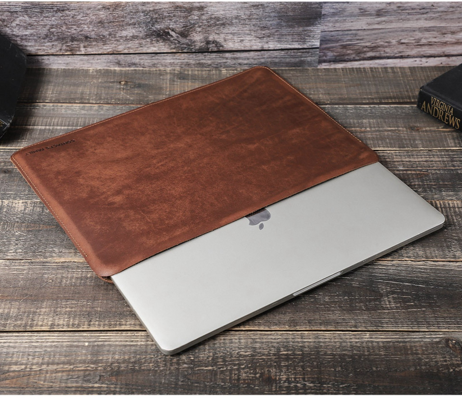 Custom Cowhide Leather 13.3" MacBook Air MacBook Pro Case Cover Sleeve