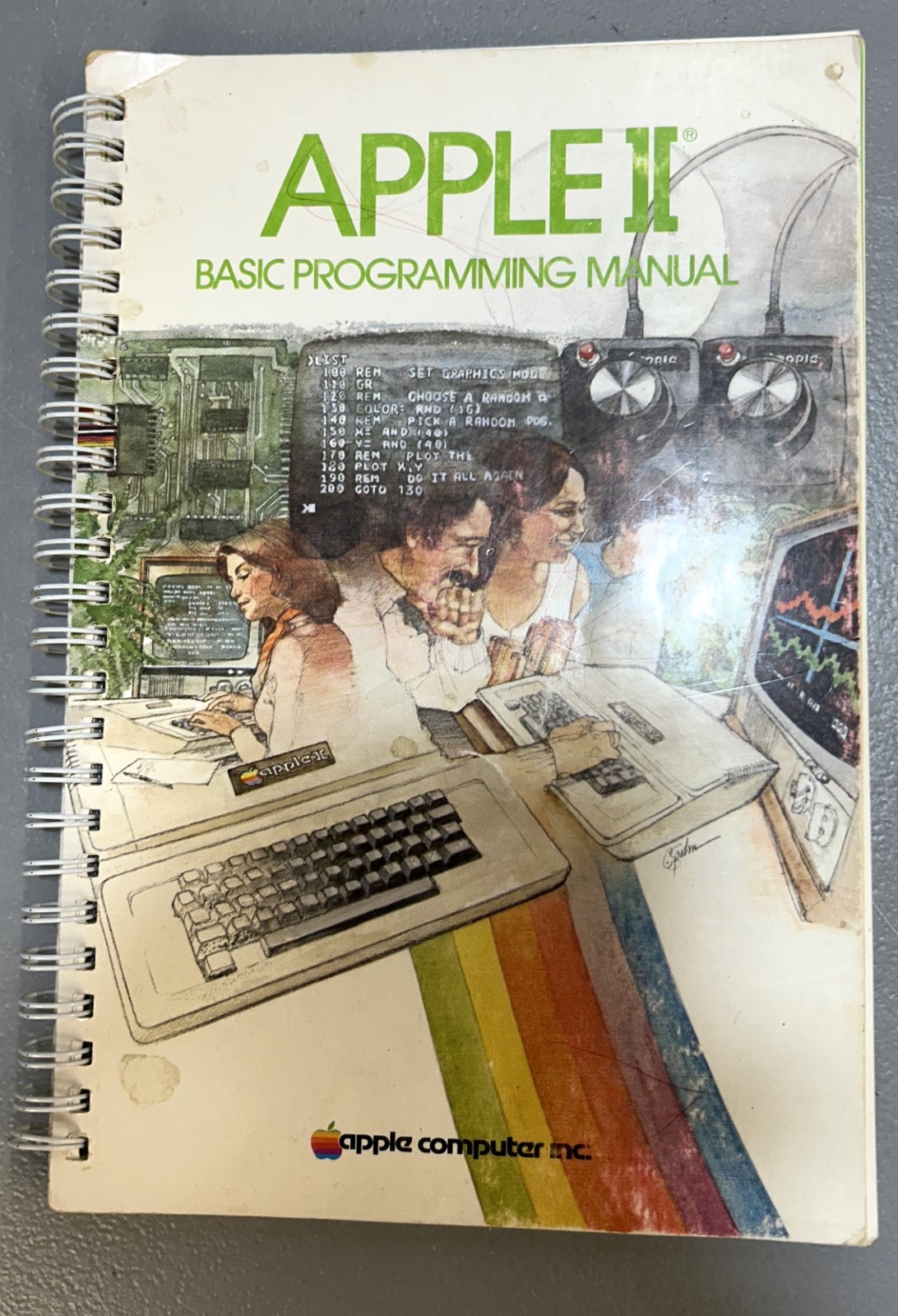 Apple II  BASIC Programming Manual  Original Spiral Bound Written By Jef Raskin