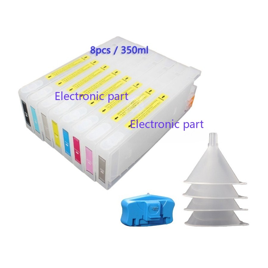 8*350 Refillable Pigment Ink Cartridge Epson Stylus Pro 9800 7800 Print Resetter