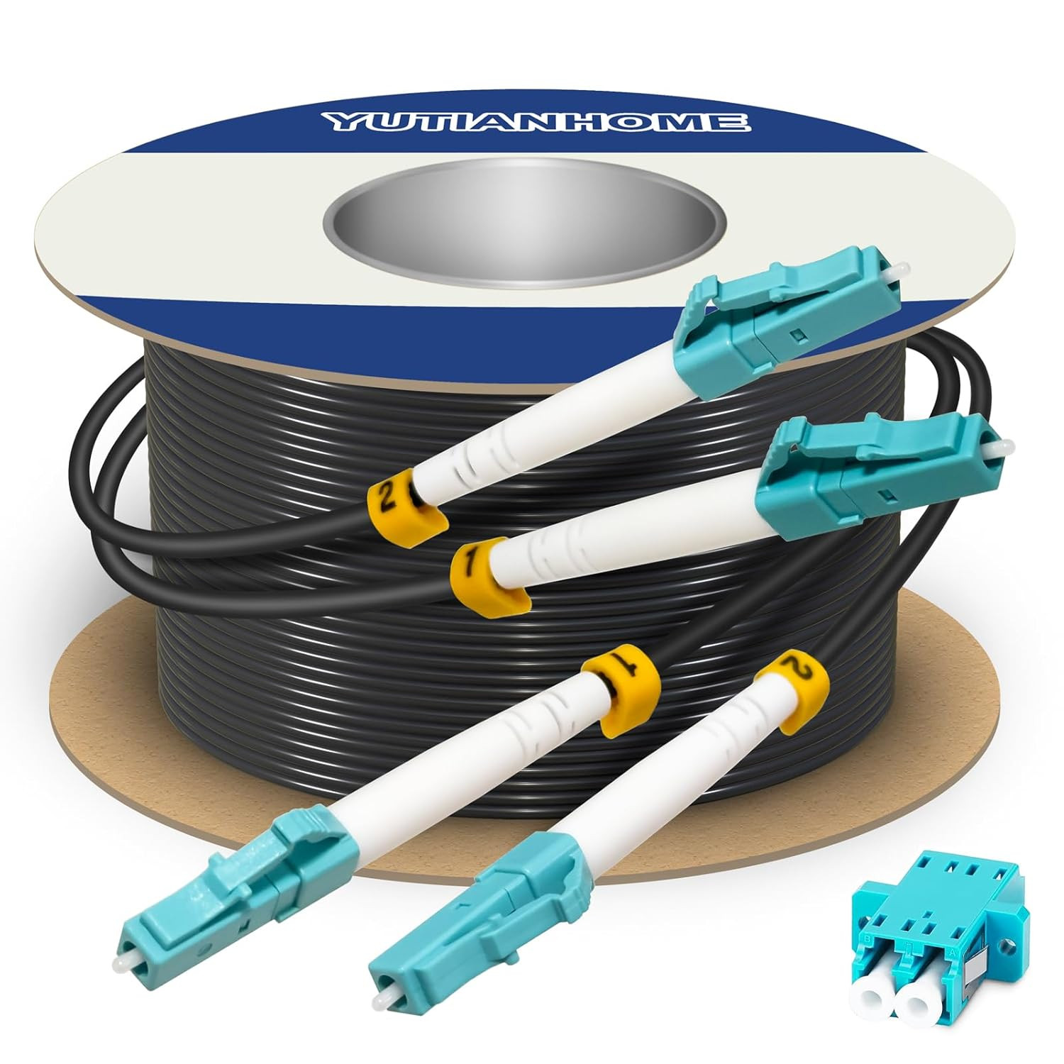 200 Meters Armored Fiber Patch Cable OM3, LC to LC Fiber Optic Cable Cord 10Gb/G