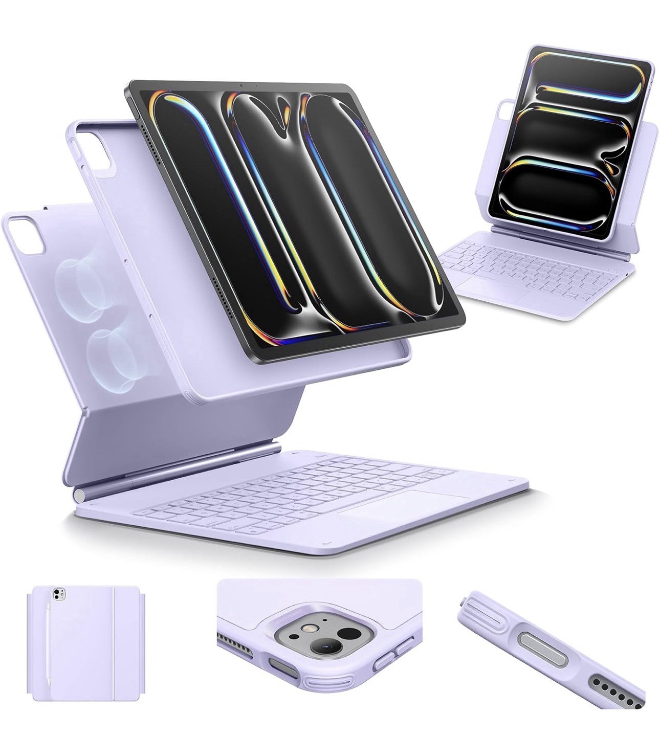 ESR for iPad Pro 13 Inch Case with Keyboard M5/M4,Multi-Mode Magnetic Stand