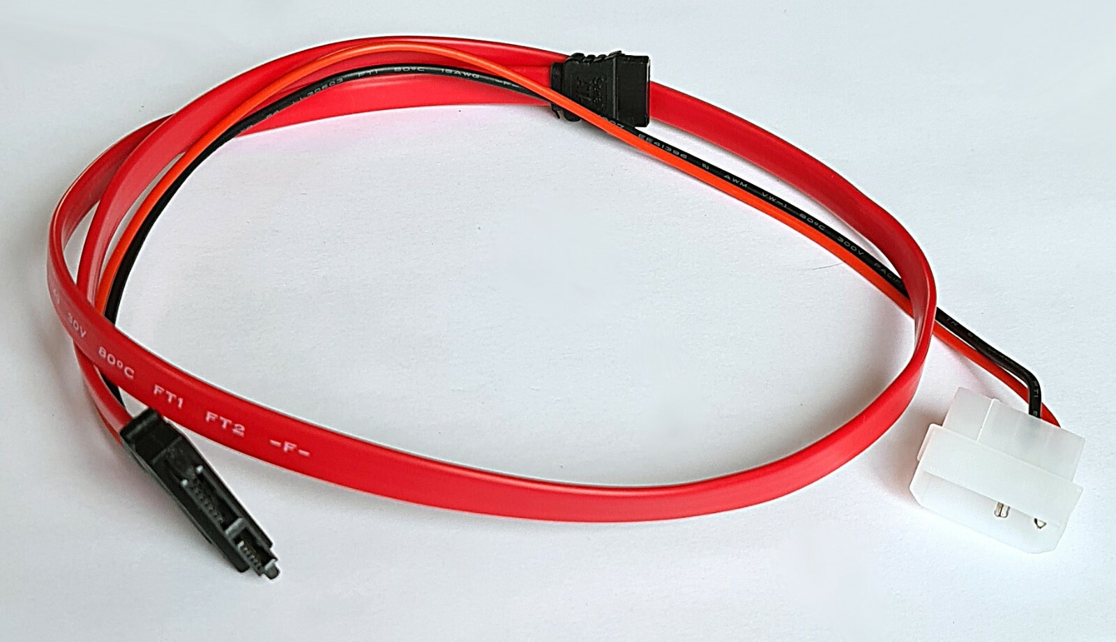 Slimline SATA to SATA Cable Adapter 25.5" + Molex 4 pin Power Adapter 13"