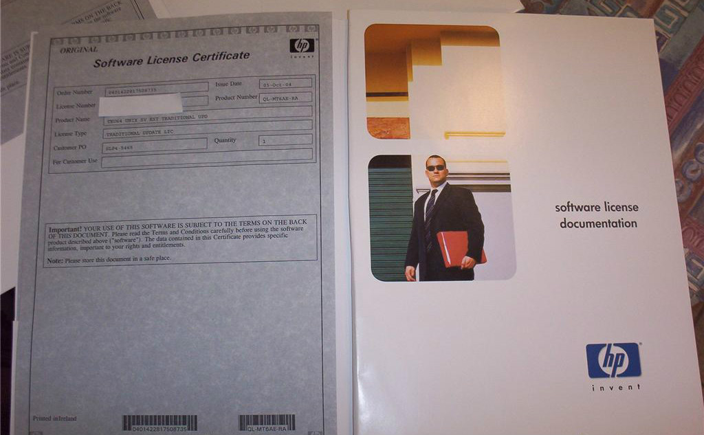 HP DEC QL-MT6AE-RA Tru64 UNIX SV WXT Traditional UPDATE License