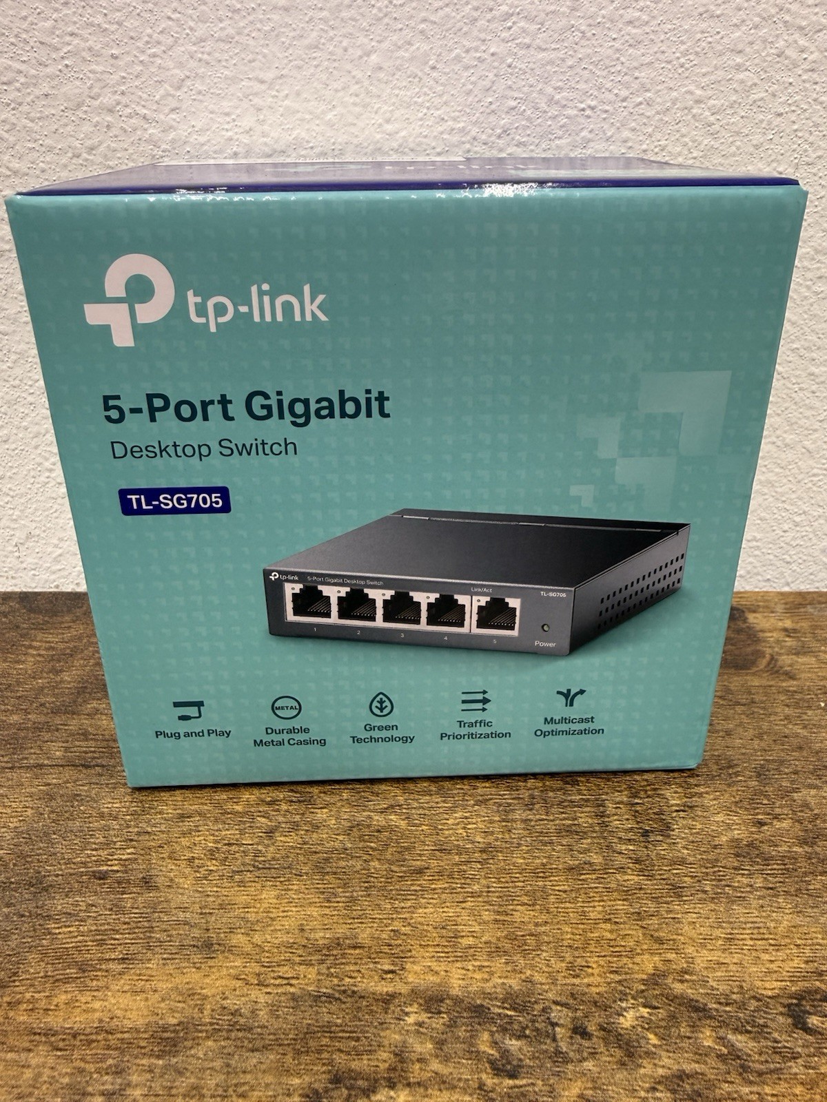 TP-Link TL-SG705 5-Port Gigabit Desktop Switch Plug & Play New