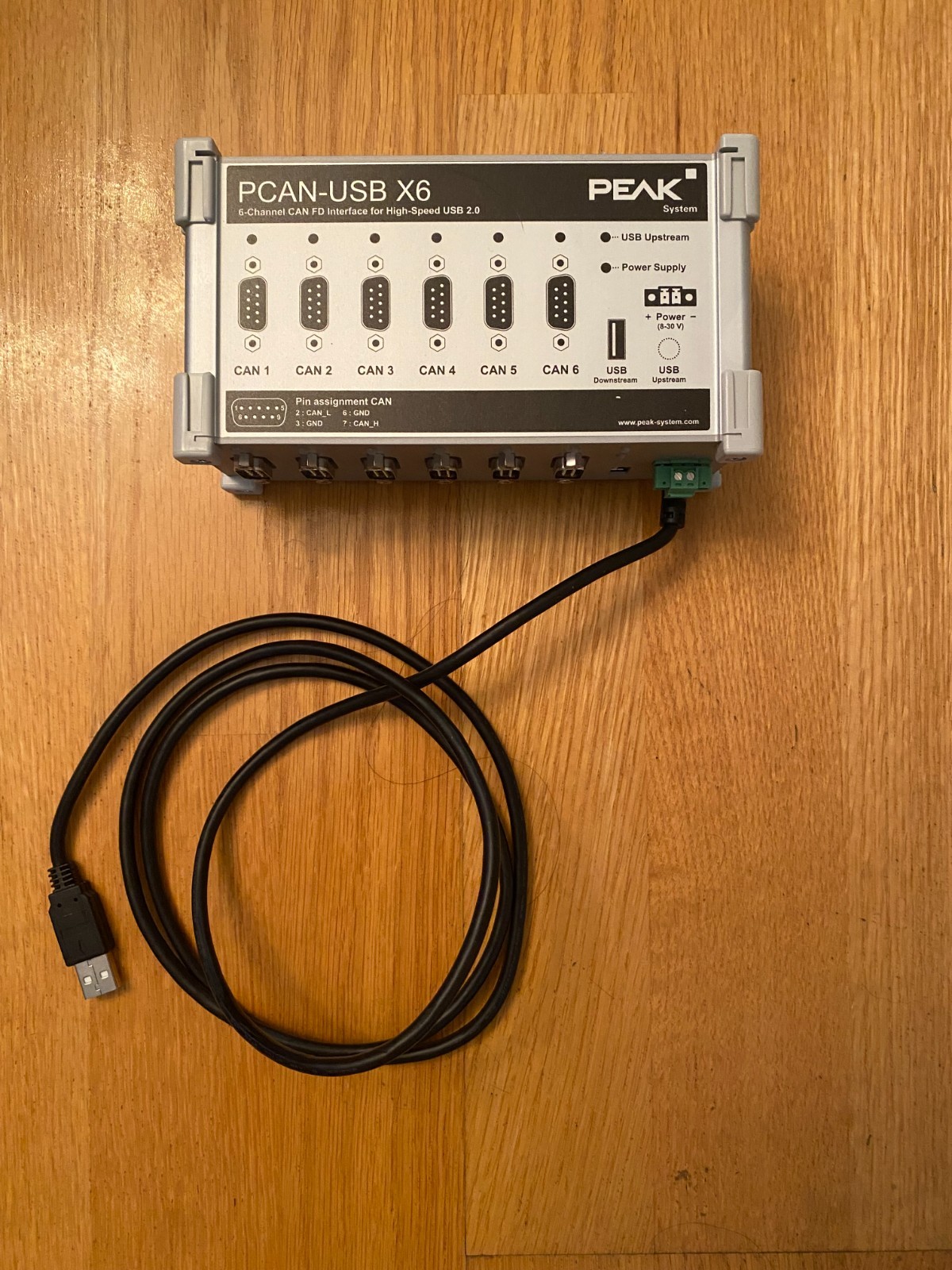 PEAK-System PCAN-USB X6 ISO Version 6-Channel CAN FD Interface Open Box