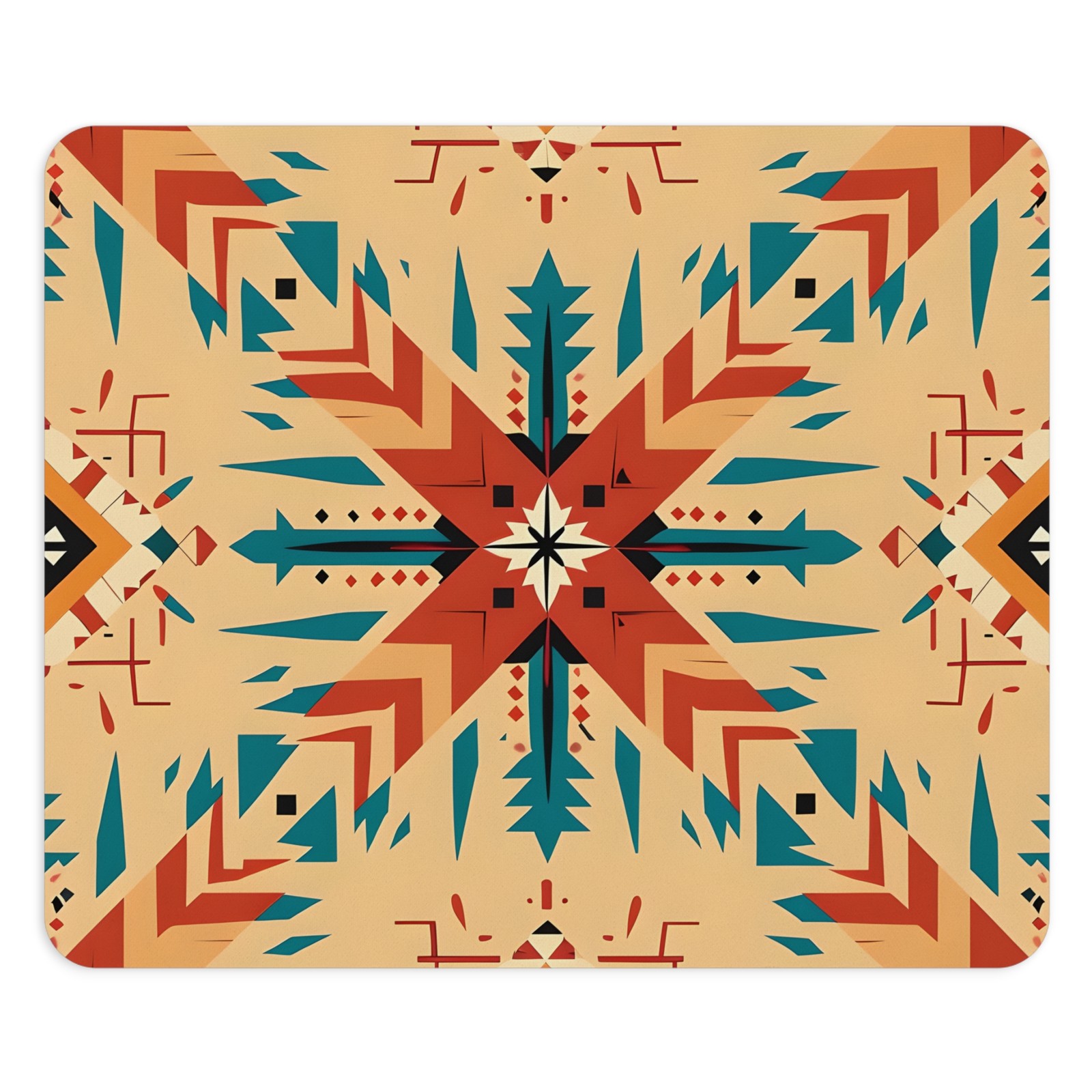 Southwestern Geometric Star Mouse Pad | Aztec Desert Pattern
