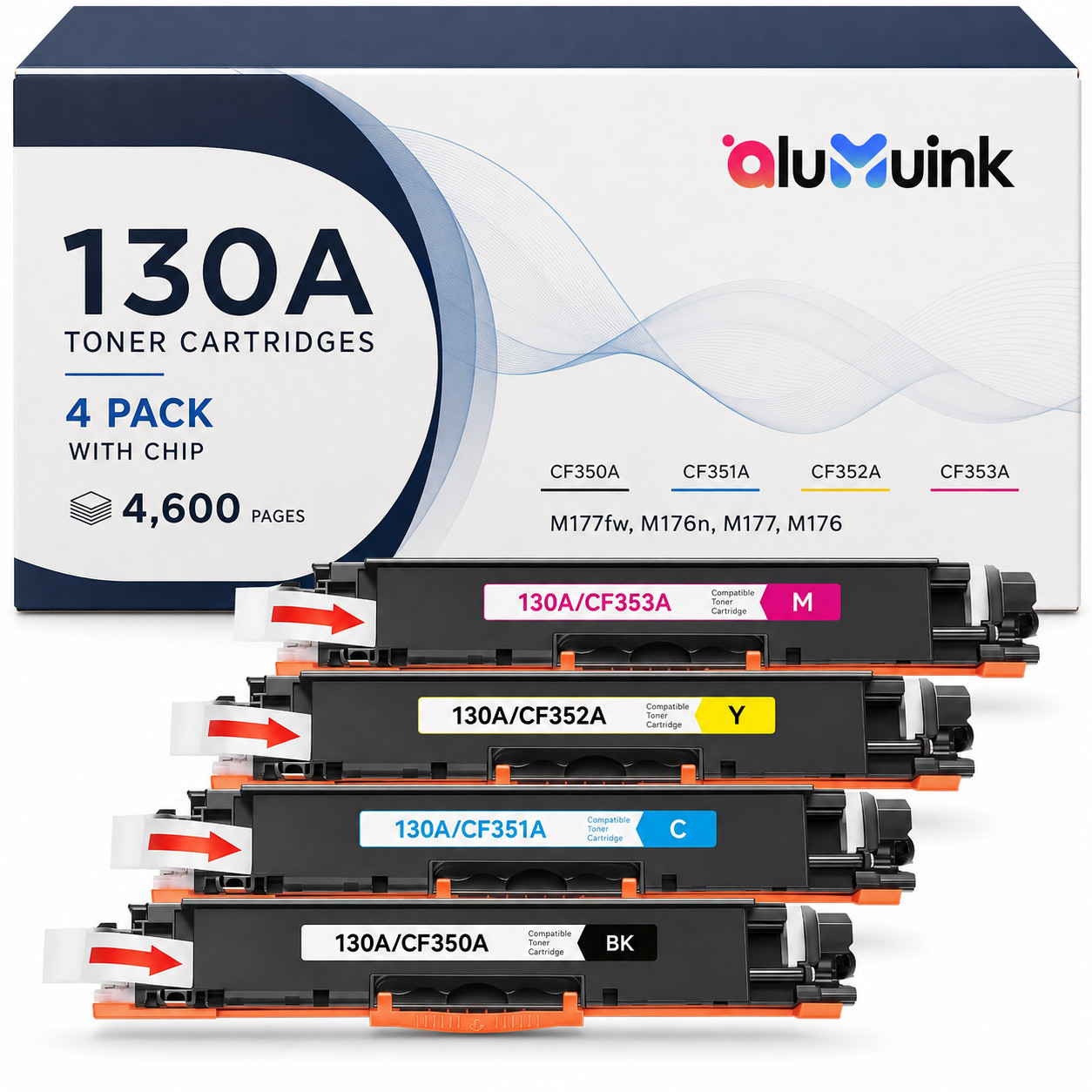 130A Toner Cartridge High Yield  for M176n M177fw M176 M177 130A CF350A CF351A