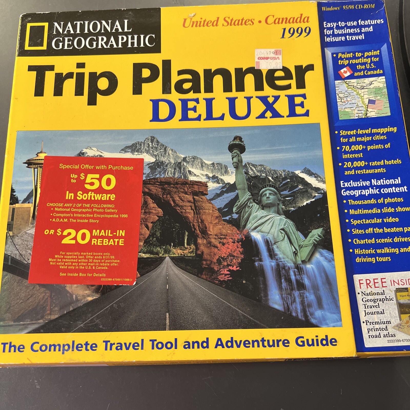 National Geographic Trip Planner Sealed Deluxe Windows 95/98 CD-ROM