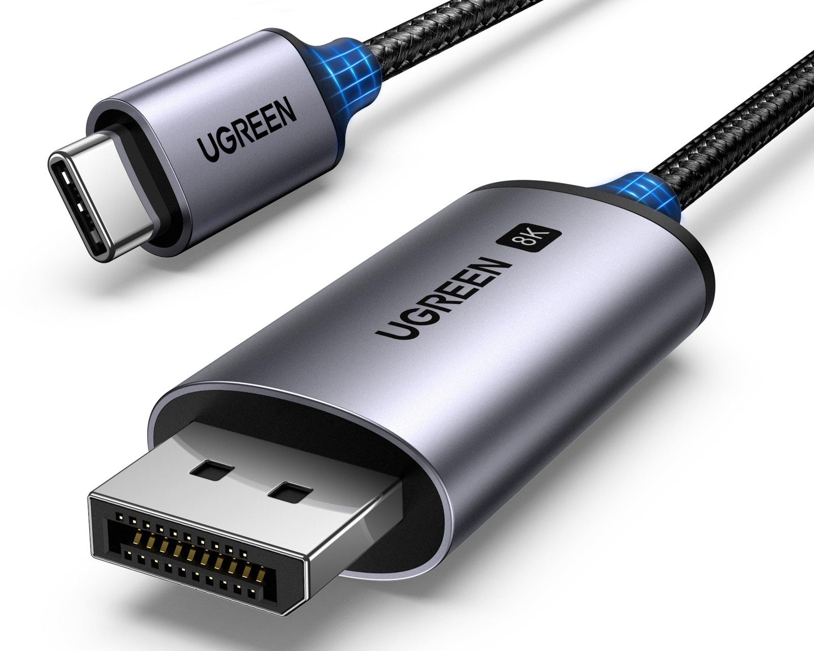 Unidirectional USB C to DisplayPort 1.4 Cable 8K@60Hz 4K@240Hz 6.6FT