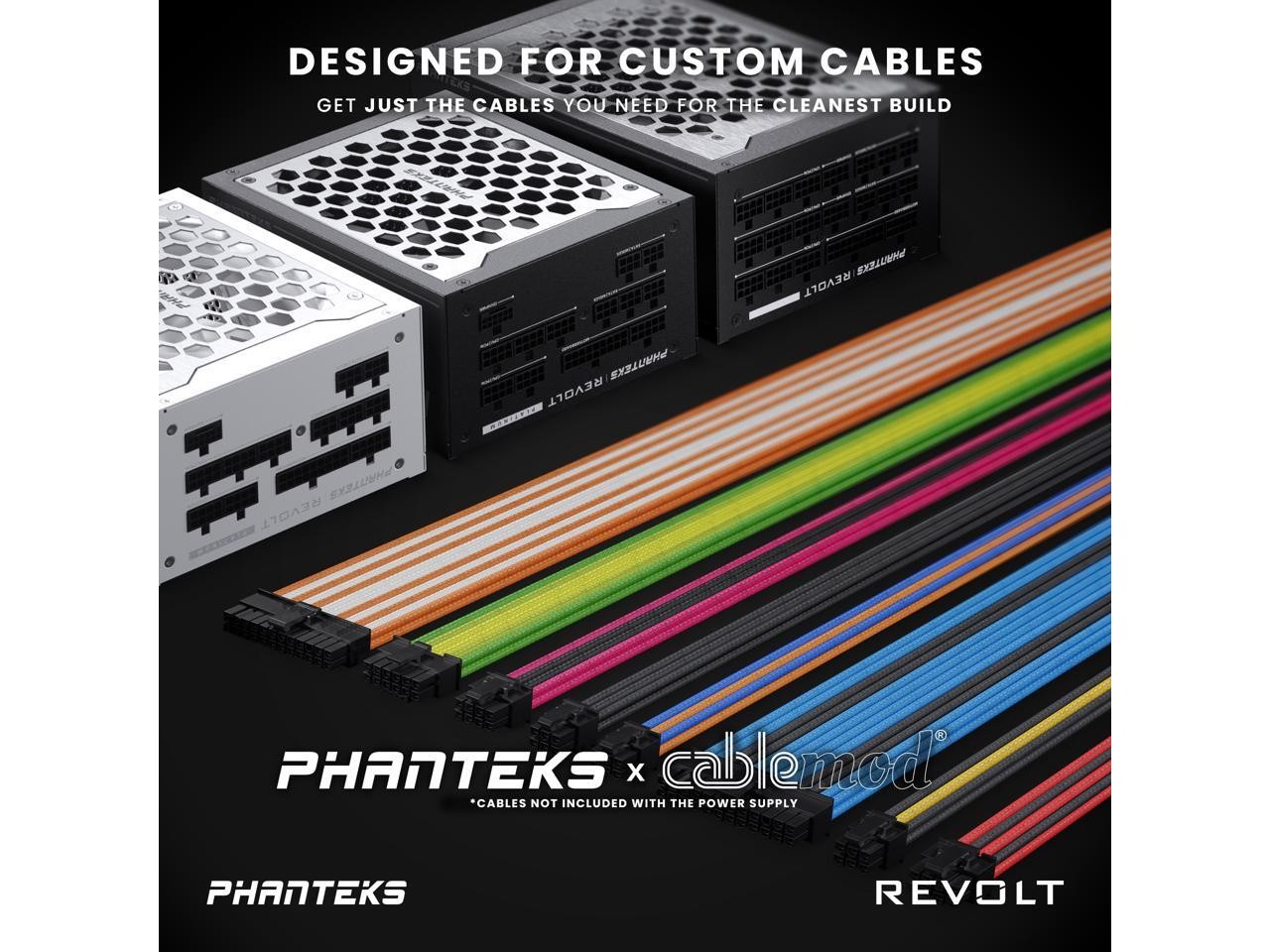 Revolt 1000W 80PLUS Platinum, ATX 3.0, PCIe 5.0, Fully Modular, Phanteks