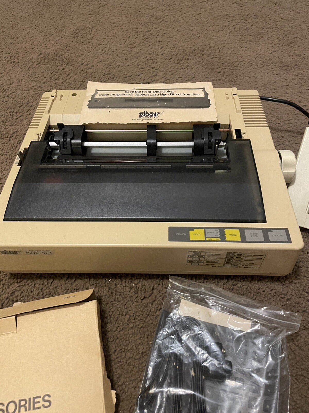 Star NX-10 Dot Matrix Printer with Cable And Accessories
