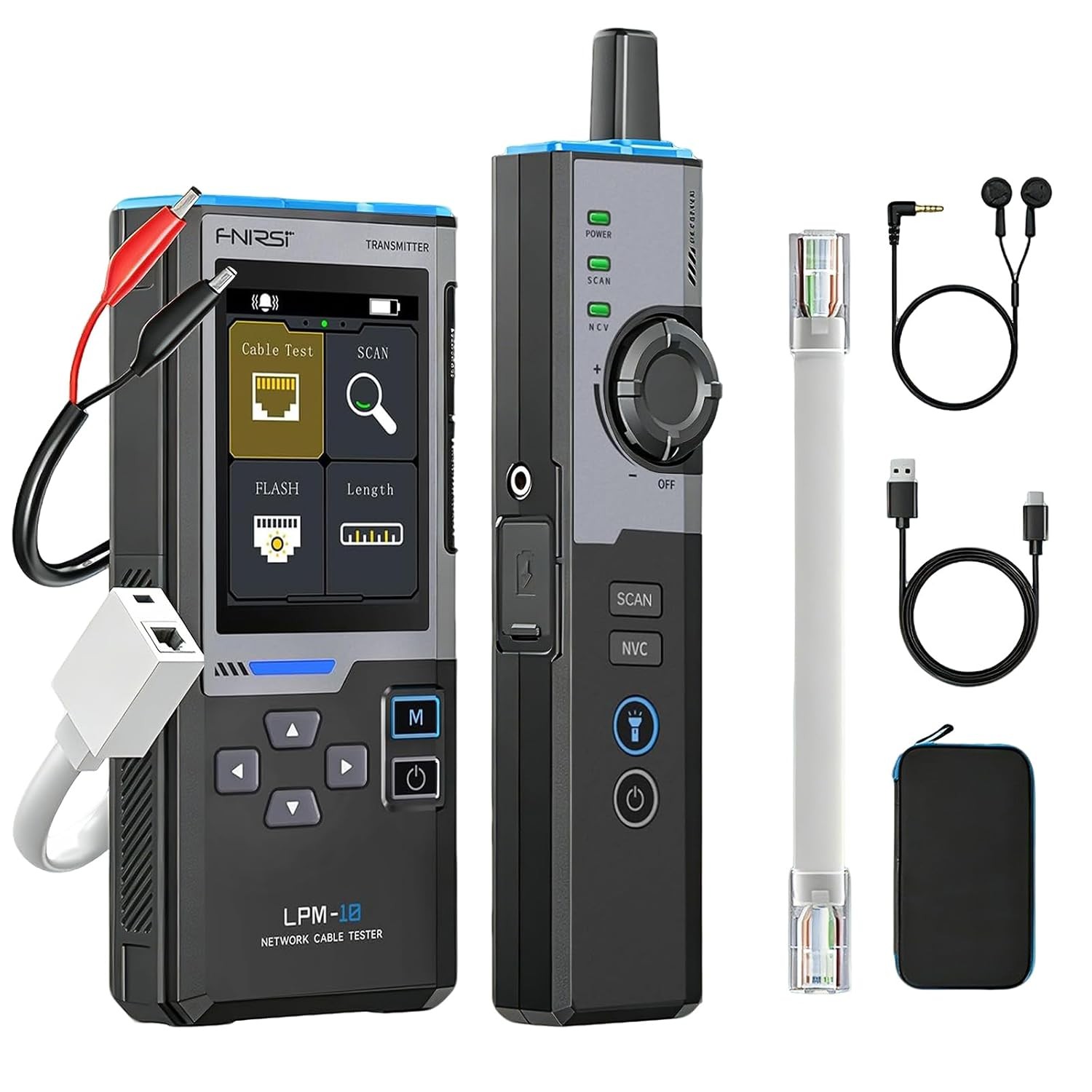 FNRSI LPM-10A Ethernet Tester,Wire Tracer Kit,for CAT5 CAT5e CAT6 RJ11 RJ45