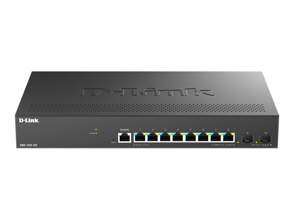 D-Link DMS-1250-10S Switch L2+ smart 8 x 2.5GBase-T + 2 x 10 DMS-1250-10S/E